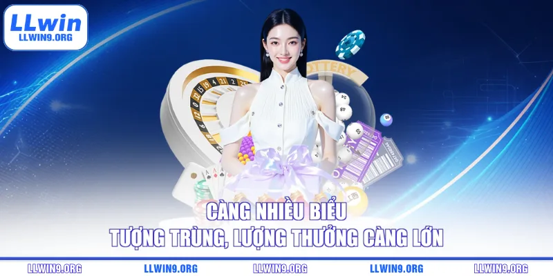 Càng nhiều biểu tượng trùng, lượng thưởng càng lớn