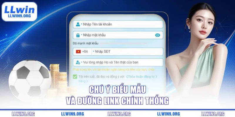 Chú ý biểu mẫu và đường link chính thống